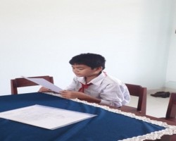 Em Trần Nguyễn A Hạo – học sinh lớp 7 trường PT DTBTTH &THCS Trà Nú