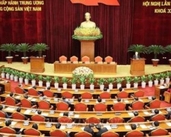 Phiên bế mạc Hội nghị lần thứ tám Ban Chấp hành Trung ương Đảng Cộng sản Việt Nam khóa XIII. (Ảnh: TTXVN)